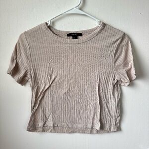 Forever 21 beige/tan/cream top, size small